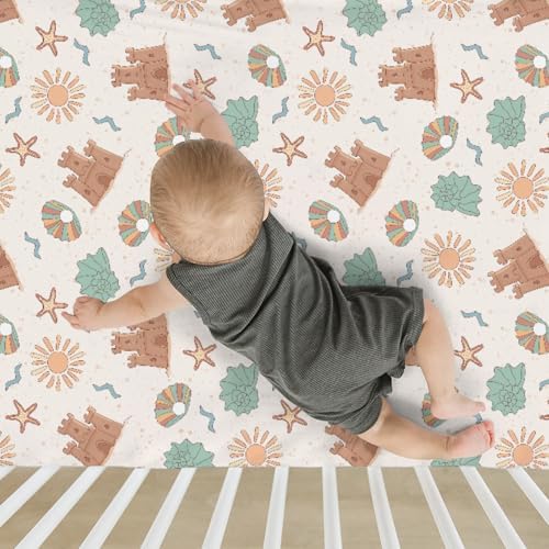 Boho Beach Summer Crib Sheets for Boy Girl 52x28