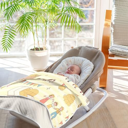 Custom Happy Farm Bunny Swaddle Blanket 30x40in