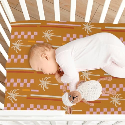 KICPOAY Fitted Crib Sheets with Stretchy Elastic