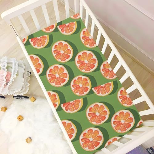 ALAZA Slices Whole Citrus Crib Sheets for Girls and Boys