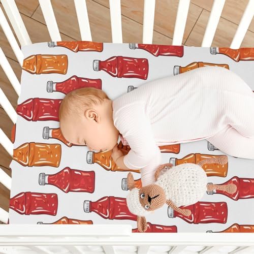 Ketchup Chili Sauce Crib Sheets for Girls and Boys