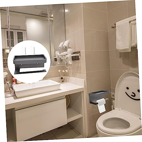Jojofuny Wall-Mounted Toilet Paper Holder with Shelf