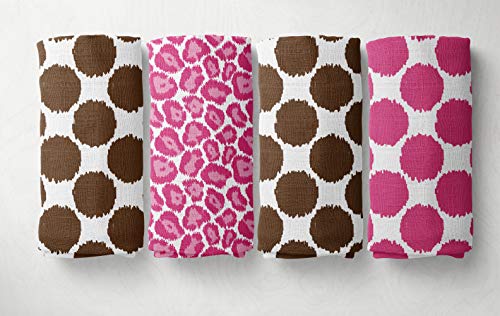 Bacati Ikat 4 Pack Swaddle Blankets