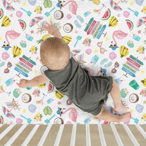 Surf Beach Summer Baby Crib Sheets 28x52