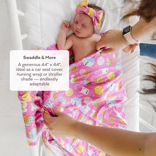 Little Sleepies Swaddle and Headband Bow Set for Newborns