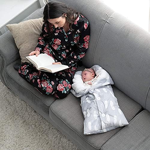 Snuggle Baby Swaddle Blanket - Boho Feathers