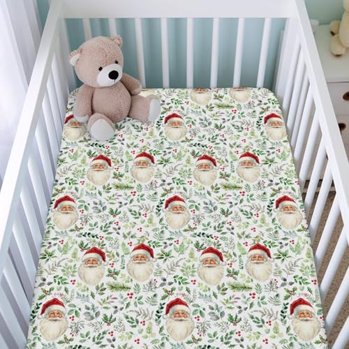 KASTLEE Retro Santa Fitted Crib Sheet 52x28