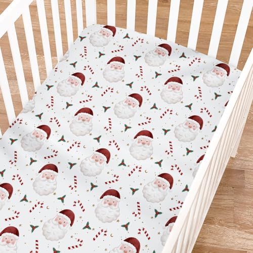 KASTLEE Watercolor Santa Crib Sheet 52x28