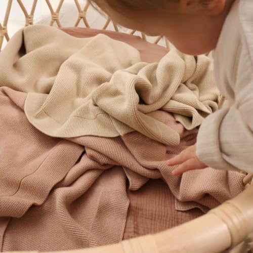 Huxie Blush Ultra-Soft Organic Cotton Baby Blanket 30x40
