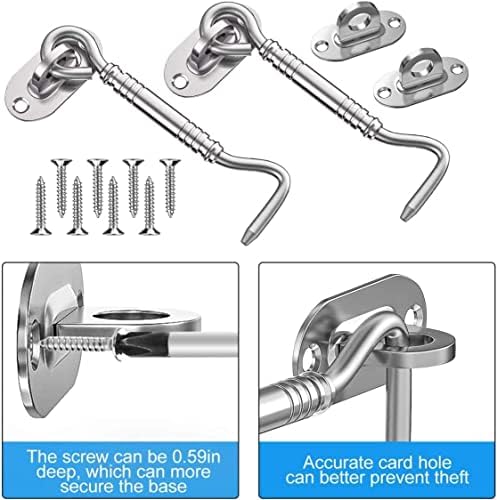 SHAUNI Gate Latch Hook Eye Lock 4pcs Set