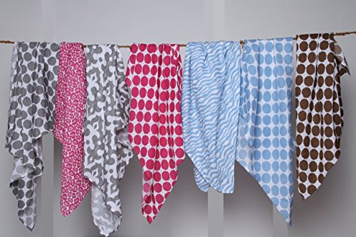 Bacati Ikat 4 Pack Swaddle Blankets