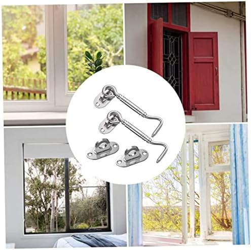 SHAUNI 4Pcs Silver Barn Door Latches with Mounting Screws