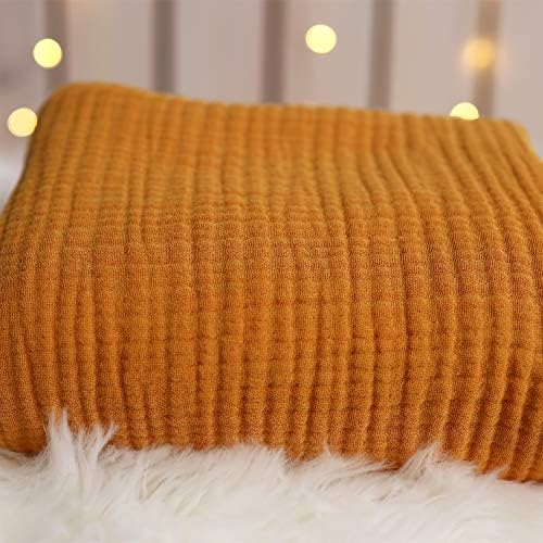 Migaloo Muslin Blanket - 4 Layers 100 Cotton Tangerine