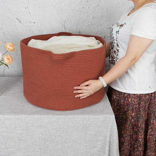 Large Cotton Rope Storage Basket for Kids and Dogs 1