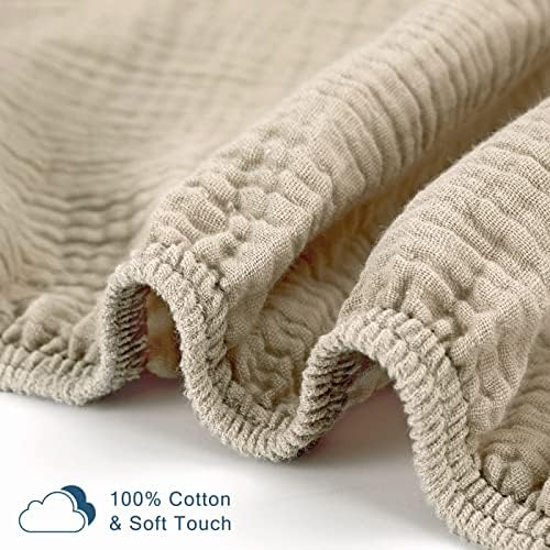 GRSSDER Muslin Crib Sheets 2 Pack 100 Cotton for Boys and Girls