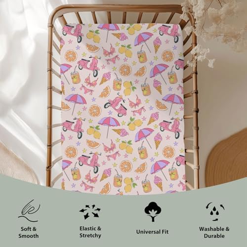 Boho Summer Crib Sheets for Boy Girl 52x28 Inch