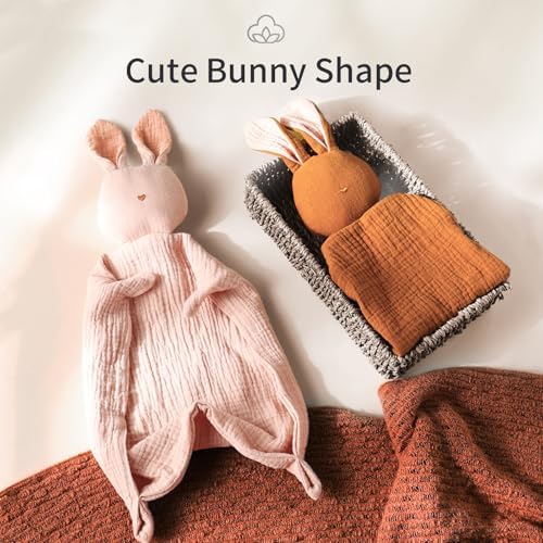 Insular Bunny Lovey Blanket - Organic Cotton Soft Breathable