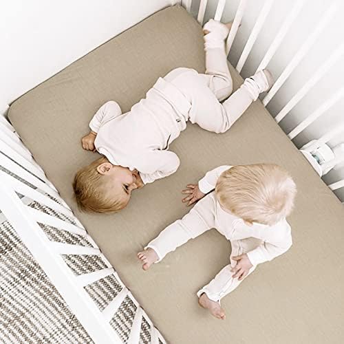 GRSSDER Muslin Crib Sheets 2 Pack 100 Cotton for Boys and Girls