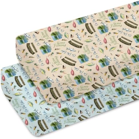 Fishing Lovers Baby Crib Sheets 52x28 Inch