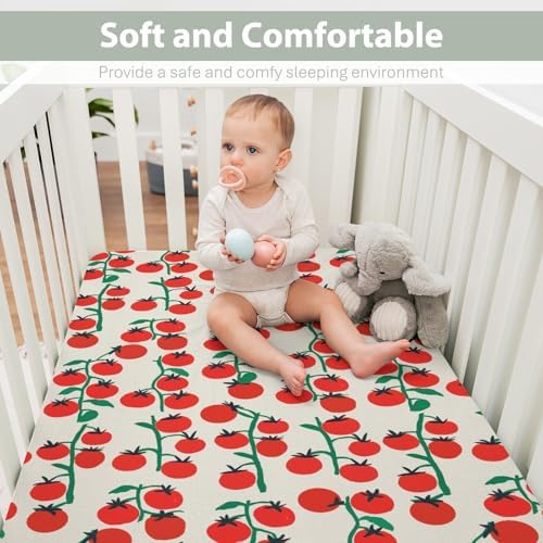 Sweet Red Tomatoes Crib Sheets 52x28 Inch 1