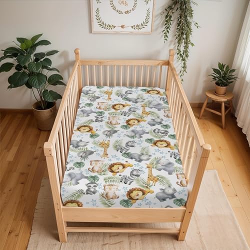 Jungle Friends Crib Sheets for Boy Girl 52x28 1
