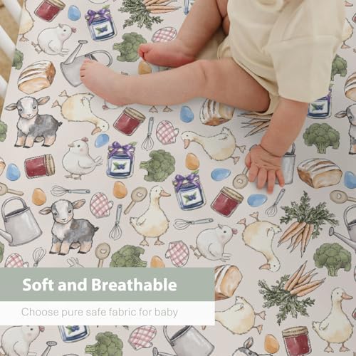 ZoUbqchY Farm Themed Crib Sheets 52x28 Inch
