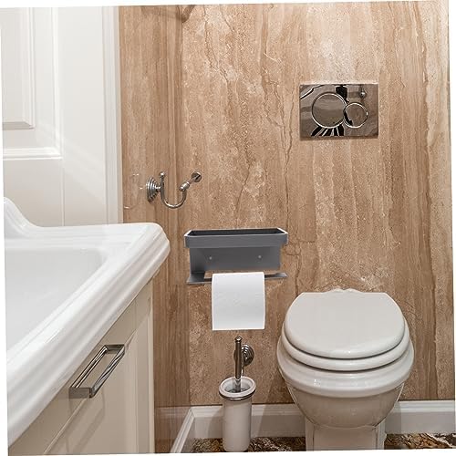 Bathroom Toilet Paper Holder with Shelf Wall Mount
