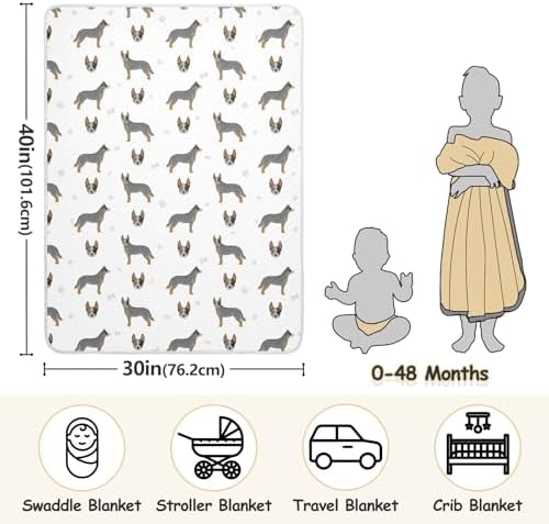 SHJI Swaddling Blanket for Newborns 30x40in Cotton Soft and Warm