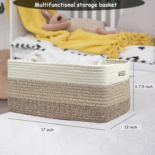 COMFY-HOMI 2pc Large Storage Baskets for Shelves and Closets