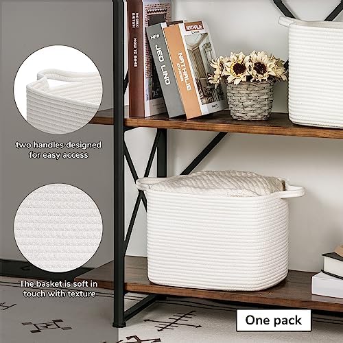 INDRESSME Woven Storage Basket 13 x 10 x 9 Inches