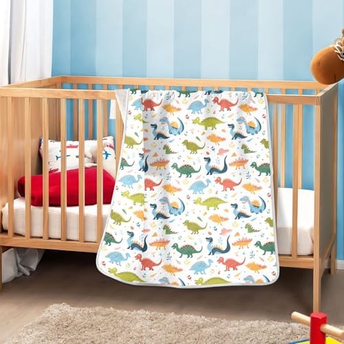 Sanluoli Bear Blanket - 30x40in Cartoon Dinosaur Swaddling Blanket