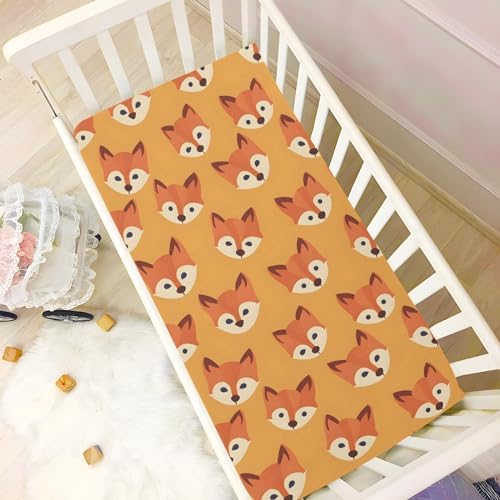 ALAZA Fox Forest Crib Sheets for Baby Bedding