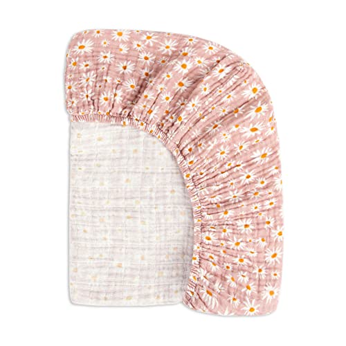 Babyletto Organic Cotton Crib Sheet - Daisy 1
