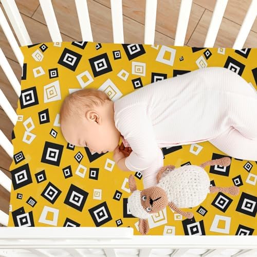ALAZA Minimalistic Vector Crib Sheets for Girls and Boys