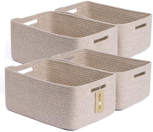 MiniArk 4-Pack Woven Rope Storage Baskets 17x13x75