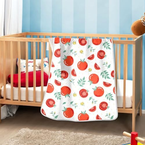 SHJI Red Tomato Swaddle Blanket 30x40in