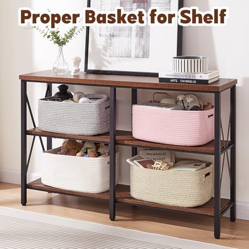 OIAHOMY 2 Pack Woven Storage Baskets for Shelves and Closets