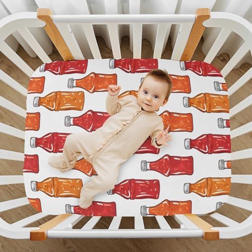Ketchup Chili Sauce Crib Sheets for Girls and Boys