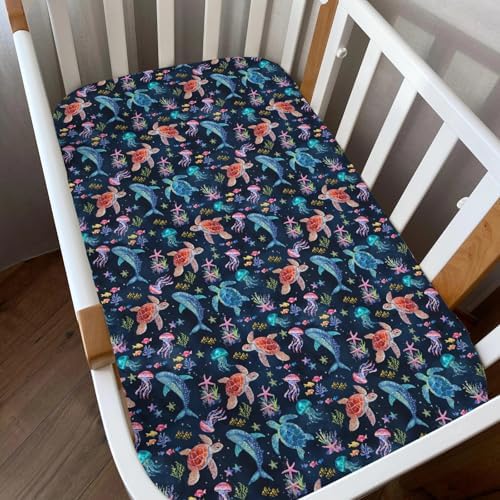 Fantasy Sea Animals Crib Sheets 2 Pack