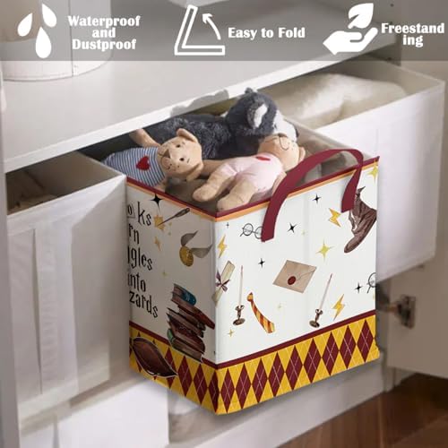 Runtoo Magic Nursery Storage Basket with Spellbook Design