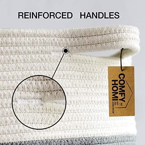 COMFY-HOMI XXXL Laundry Basket - White and Grey