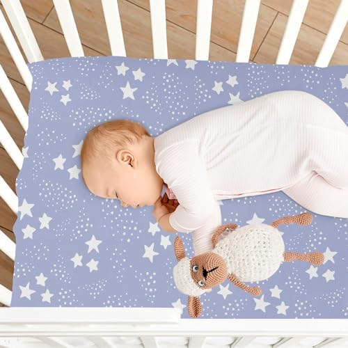 KICPOAY Star Polka Dot Crib Sheets for Baby Toddler