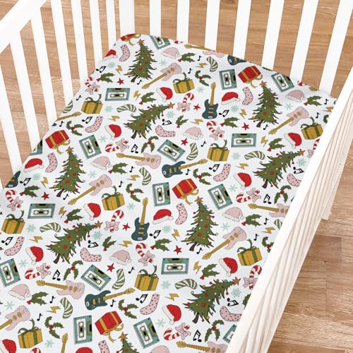 Cute Christmas Music Baby Crib Sheet 52x28