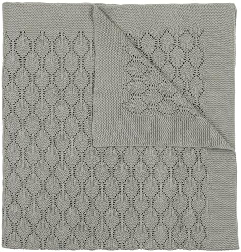 Chunky Pointelle Knit Baby Blanket 29 x 36 Unisex Swaddle
