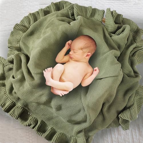Soft Knit Baby Blanket - 30x40 Pink Swaddle Blanket