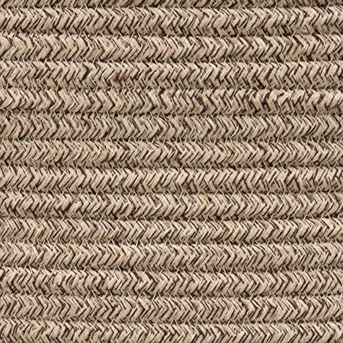 LA JOLIE MUSE Woven Cotton Laundry Basket 16x14x14 Inches