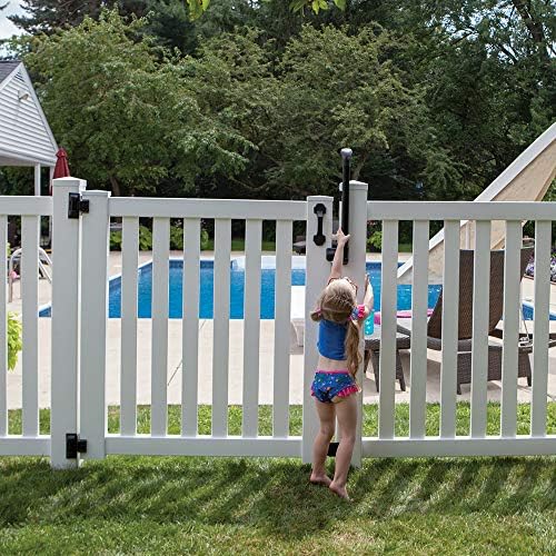 Barrette Outdoor Living 73024442 Black Locking Pool Latch 1