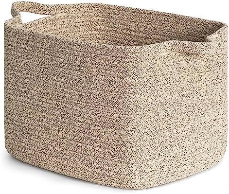 INDRESSME Storage Basket for Toys and Diapers Brown 13x10x9 Inches